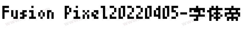 Fusion Pixel20220405字体转换